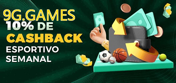 10% de bônus de cashback na 9G.GAMES