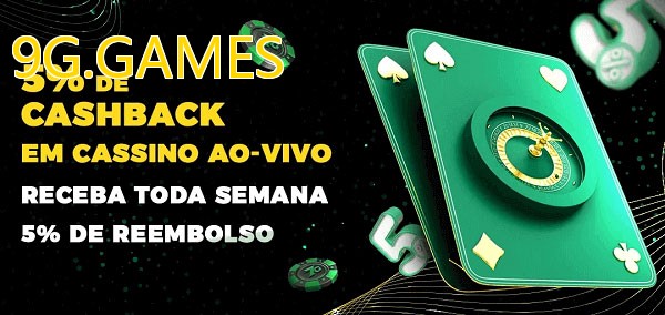 Promoções do cassino ao Vivo 9G.GAMES